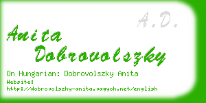 anita dobrovolszky business card